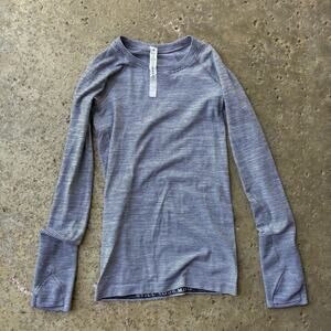 Lululemon Swiftly Tech Long Sleeve Tetra Stripe Asphalt Grey/Violet Verbena 2
